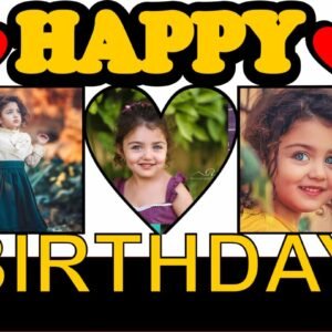 Customized Happy Birthday MDF Photo Frame (8 in x 12in size)