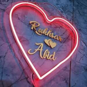 Personalized Couple Name with Heart Led Neon Sign |