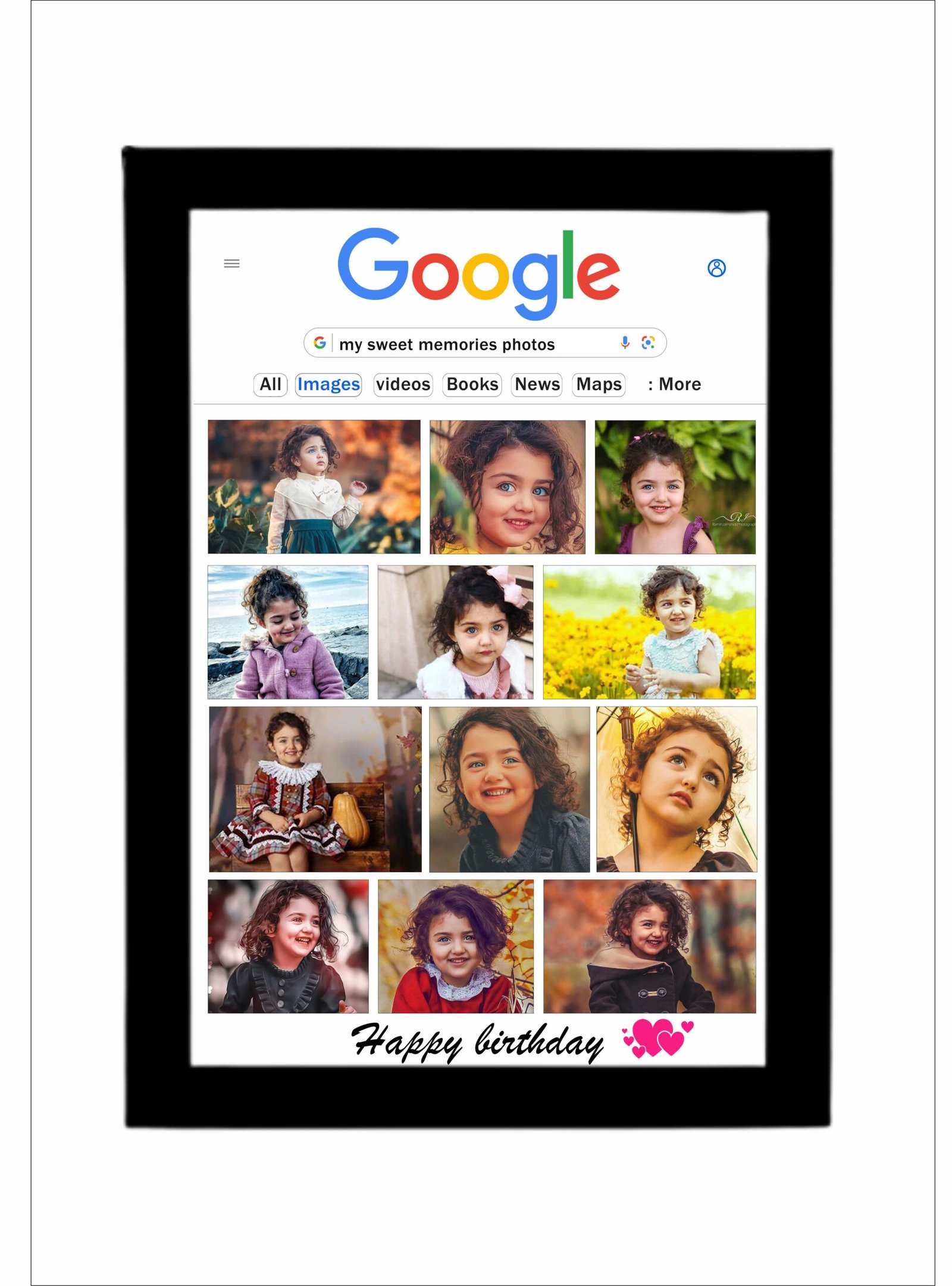 Customised Google Themed Photo Frame