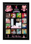 Personalized Baby First Year Photo Collage Wall Frames  With Laminated