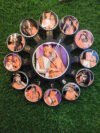 Customized Mdf Wall Clock With 13 Photos Size 16x16 inch