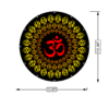 OM MANDALA CREATION Om Mandala wall Hanging Led Wall Decor  (12 inch X 12 inch