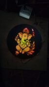 Ganesh Bhagwan Wall Hanging LED Light wall Décor A Wall Design  (12 inch X 12 inch, Red & Yellow